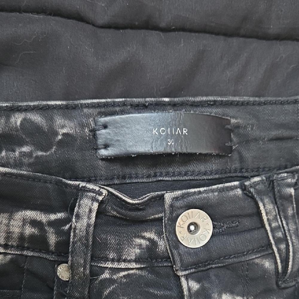 KOIIAR Washed Black and Gray Denim